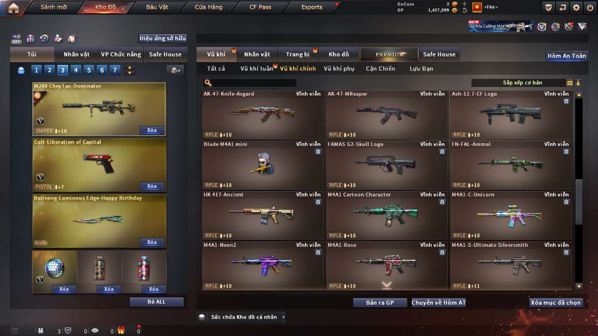 shop acc cf uy tin gia re